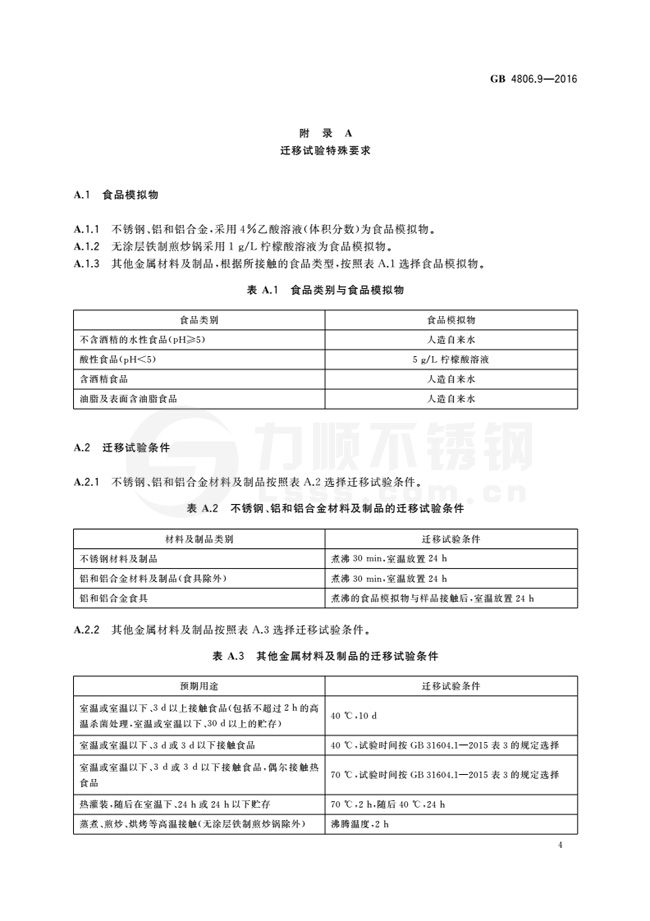 食品級(jí)不銹鋼國(guó)標(biāo)